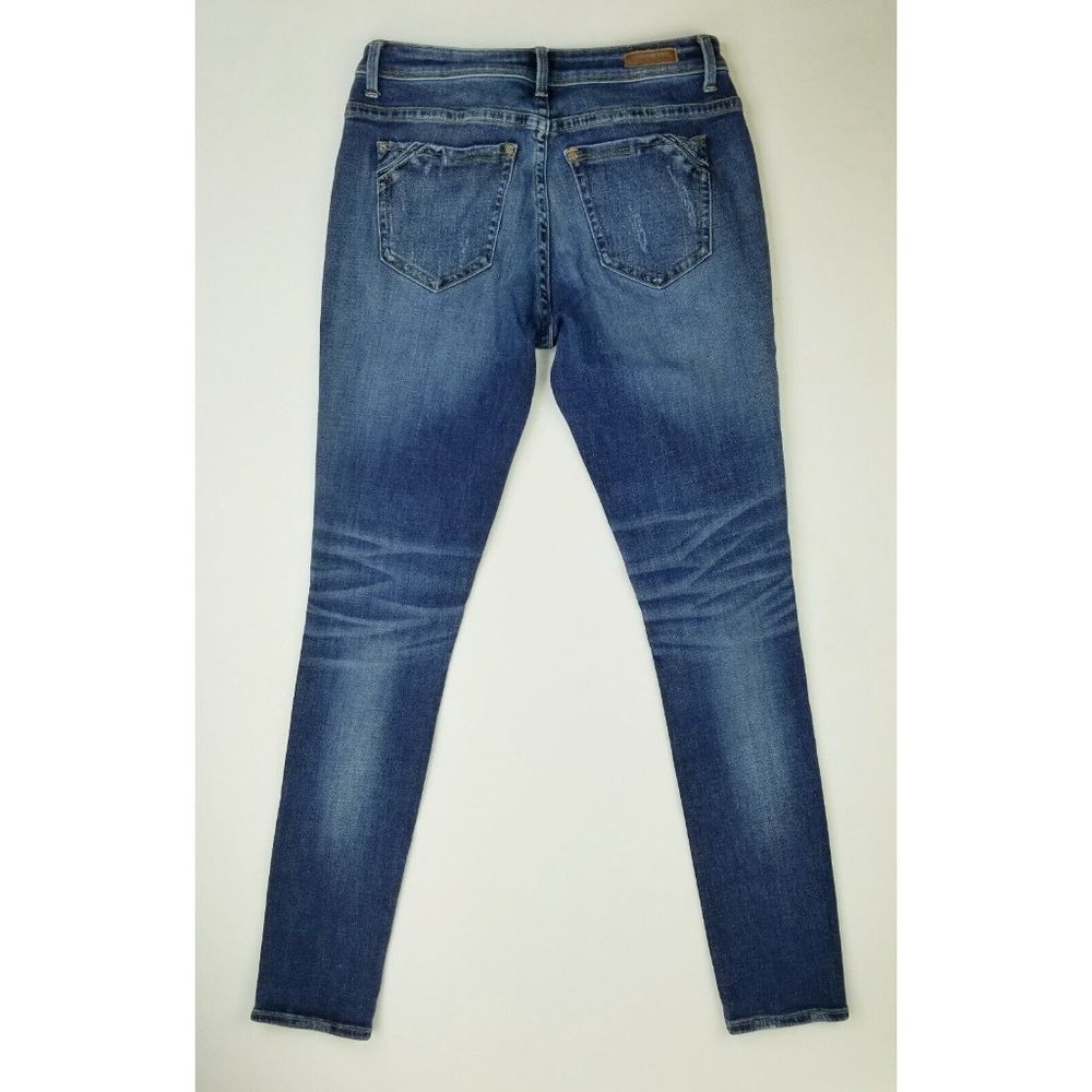 Buckle Black Size 29X32 Womens No. 76 Skinny Blue Denim Factory Distressed Jeans